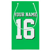 Emerald Green Sports Jersey Team Jersey Klein Cadeauzakje (Achterkant)