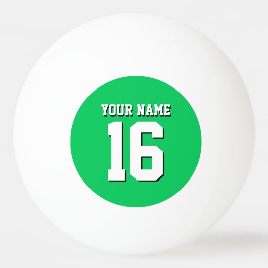 Emerald Green Sports Jersey Team Jersey Pingpongbal (Voorkant)
