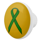 Emerald Green Standard Ribbon door Kenneth Yoncich Keramische Knop (Rechts)