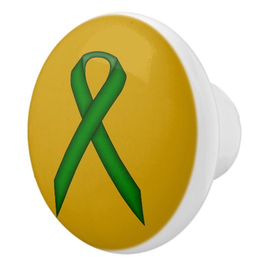 Emerald Green Standard Ribbon door Kenneth Yoncich Keramische Knop (Rechts)