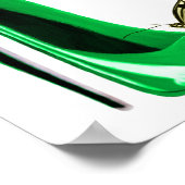 Emerald Green Stiletto en Butterfly Art Poster (Hoek)