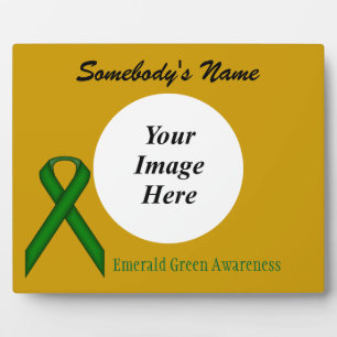 Emerald Green Stnd Ribbon Tmpl van K Yoncich Fotoplaat