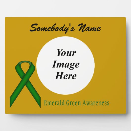Emerald Green Stnd Ribbon Tmpl van K Yoncich Fotoplaat (Voorkant)