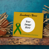 Emerald Green Stnd Ribbon Tmpl van K Yoncich Fotoplaat (Zijkant)