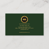 Emerald Green Stylish Gold Equalizer-panel Visitekaartje (Achterkant)