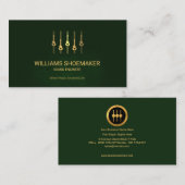 Emerald Green Stylish Gold Equalizer-panel Visitekaartje (Voorkant / Achterkant)