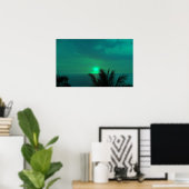 Emerald Green Sunset Poster (Thuiskantoor)