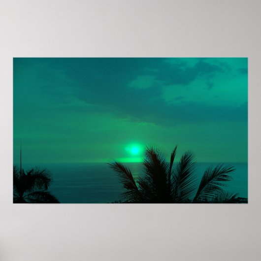 Emerald Green Sunset Poster (Voorkant)