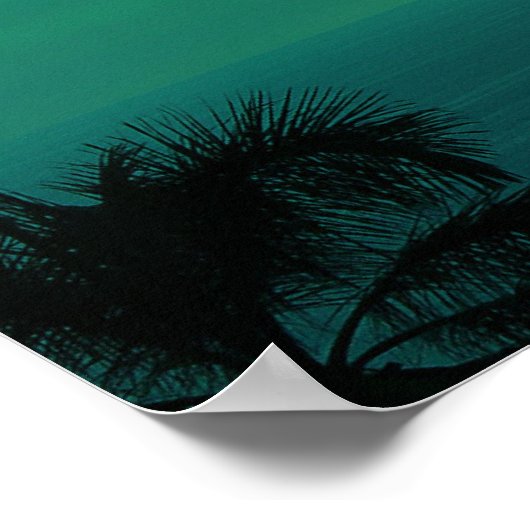 Emerald Green Sunset Poster (Hoek)