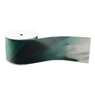 Emerald Green Swirls Grosgrain Lint
