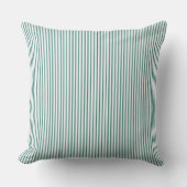 Emerald Green Ticking Stripe Cushion Kussen (Voorkant)