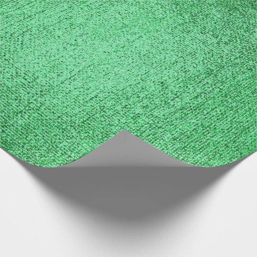 Emerald Green Tropica Intense Paint Linen Metallic Cadeaupapier (Hoek)