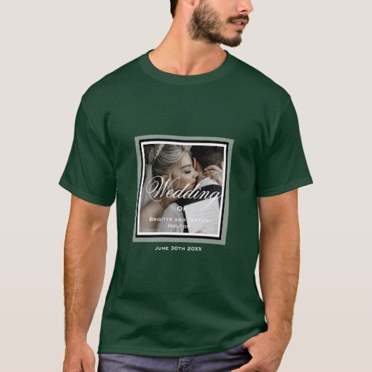 Emerald green  trouwfoto t-shirt (Voorkant)