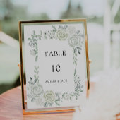 Emerald Green Trouwtafel Kaarten Sjabloon