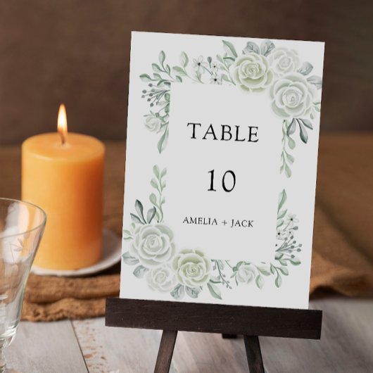 Emerald Green Trouwtafel Kaarten Sjabloon
