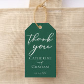 Emerald Green Typography Forest Wedding Cadeaulabel