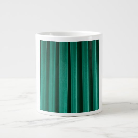 Emerald Green Velvet Drapes Opulent Jewel Tones Grote Koffiekop (Voorkant)