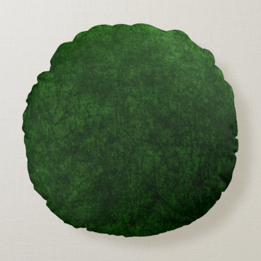 emerald green velvet textuur print rond kussen (Voorkant)