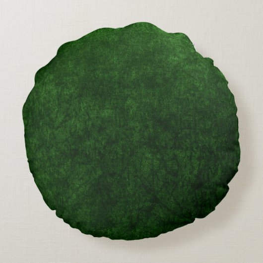 emerald green velvet textuur print rond kussen (Achterkant)