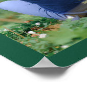 Emerald Green Verloving foto bruiloft welkom Poster (Hoek)