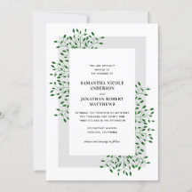 Emerald Green Vines Elegant Wedding