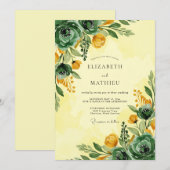 Emerald Green Vivacious Spring Wedding Kaart (Voorkant / Achterkant)