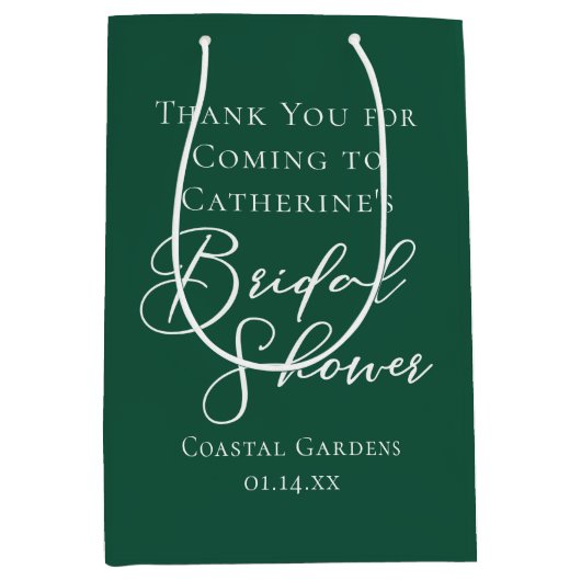 Emerald Green Vrijgezellenfeest gepersonaliseerd Medium Cadeauzakje (Voorkant)