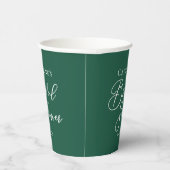 Emerald Green Vrijgezellenfeest gepersonaliseerd Papieren Bekers (Rechts)