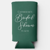 Emerald Green Vrijgezellenfeest gepersonaliseerd Seltzer Blikjeskoeler (Voorkant)