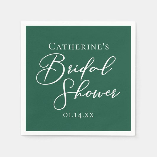 Emerald Green Vrijgezellenfeest gepersonaliseerd w Servet (Voorkant)