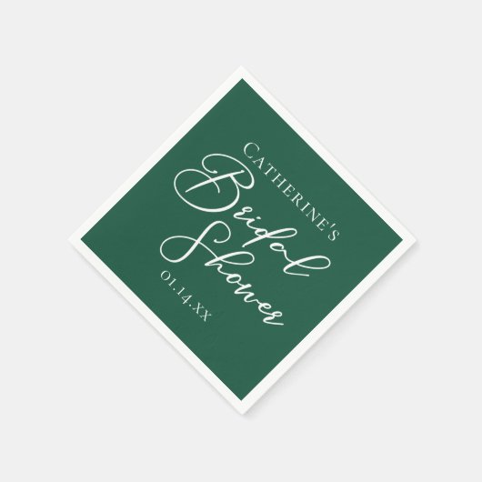 Emerald Green Vrijgezellenfeest gepersonaliseerd w Servet (Hoek)