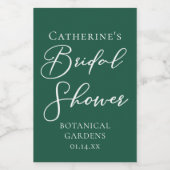 Emerald Green Vrijgezellenfeest gepersonaliseerd Wijn Etiket (Enkel label)