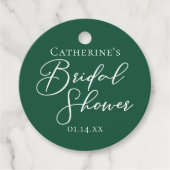 Emerald Green Vrijgezellenfeest Personalised Party Bedankjes Labels (Voorkant)