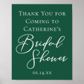 Emerald Green Vrijgezellenfeest persoonlijk welkom Poster (Voorkant)