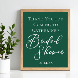 Emerald Green Vrijgezellenfeest persoonlijk welkom Poster