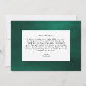 Emerald Green Waterverf Crystals Foto Afstuderen Bedankkaart (Achterkant)