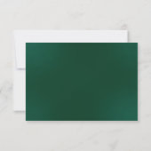 Emerald Green Waterverf Floral Wedding RSVP Kaartje (Achterkant)