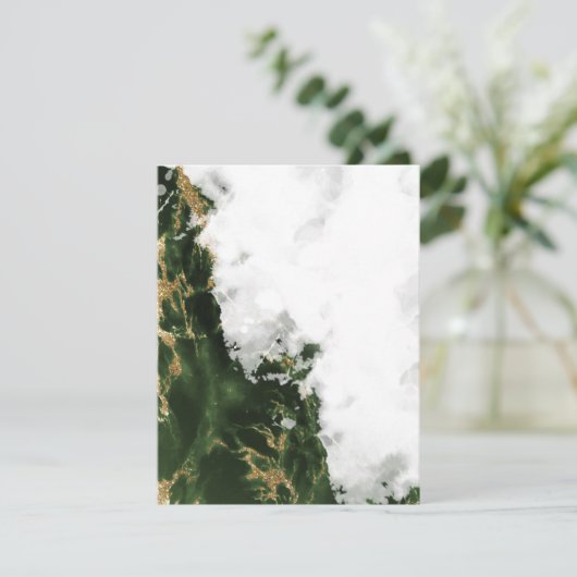 Emerald Green Waterverf Geode (Staand voorkant)