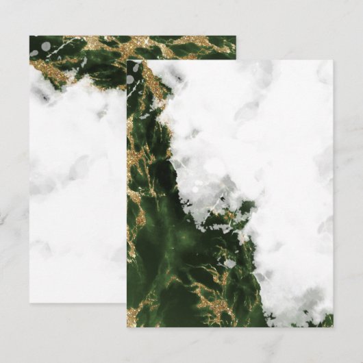 Emerald Green Waterverf Geode (Voorkant / Achterkant)