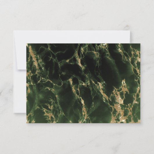 Emerald Green Waterverf Geode Barefoot Bride™ Kaart (Achterkant)