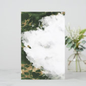 Emerald Green Waterverf Geode Blank Stationery (Staand voorkant)