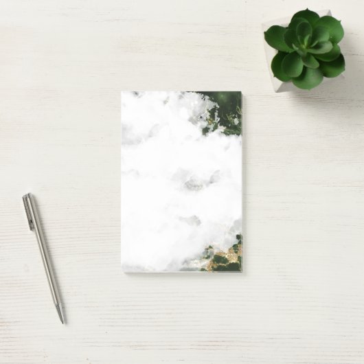 Emerald Green Waterverf Geode Post-it® Notes (Kantoor)