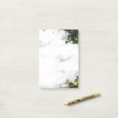 Emerald Green Waterverf Geode Post-it® Notes (Op bureau)