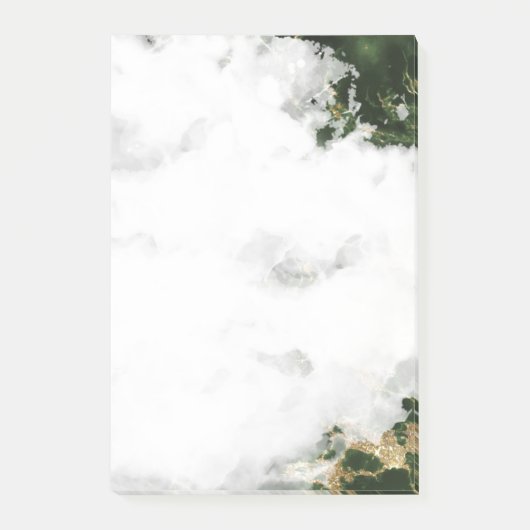 Emerald Green Waterverf Geode Post-it® Notes (Voorkant)