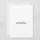 Emerald Green Waterverf Krans Engagement Party Kaart (Achterkant)