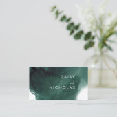 Emerald Green Waterverf Professional Design Visitekaartje (Staand voorkant)