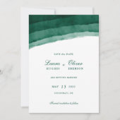 Emerald Green Waterverf Save the Date (Voorkant)