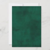 Emerald Green Waterverf Wedding Invitations Kaart (Achterkant)