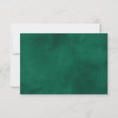 Emerald Green Waterverf Wedding RSVP (Achterkant)