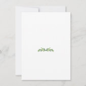 Emerald Green Waterverf Wreath Rehearsal Dinner Kaart (Achterkant)